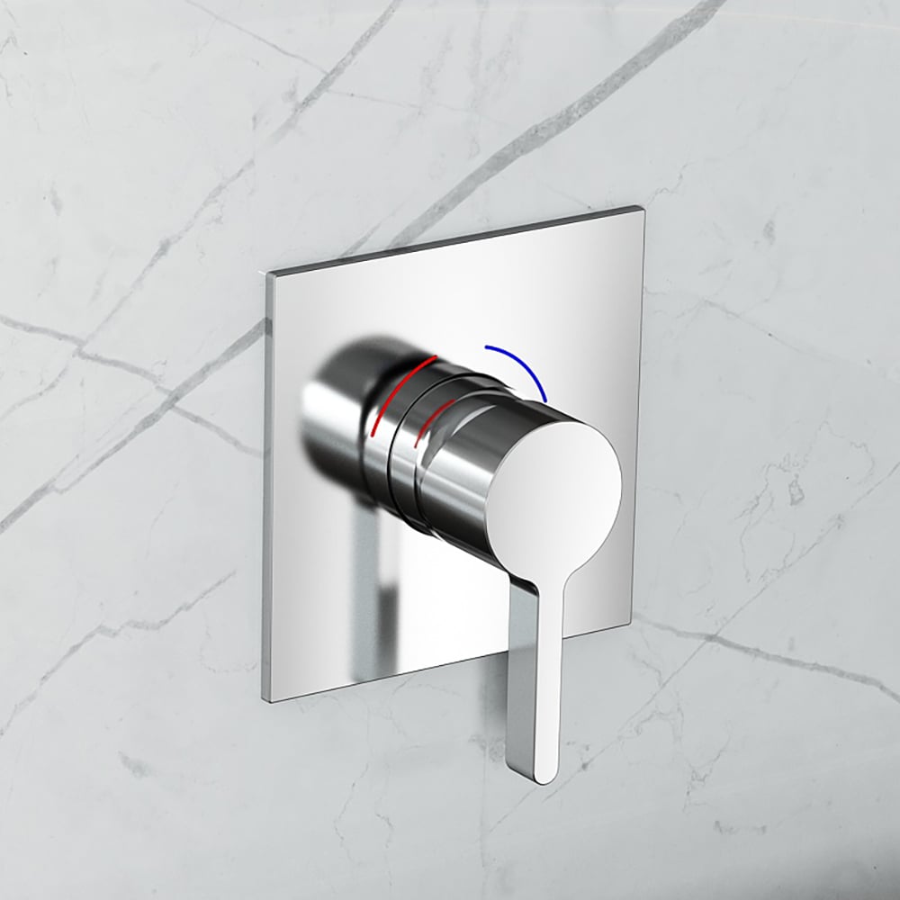 Wall Mounted Waterfall Bath Tap with Handshower Solid Brass in Chrome window image