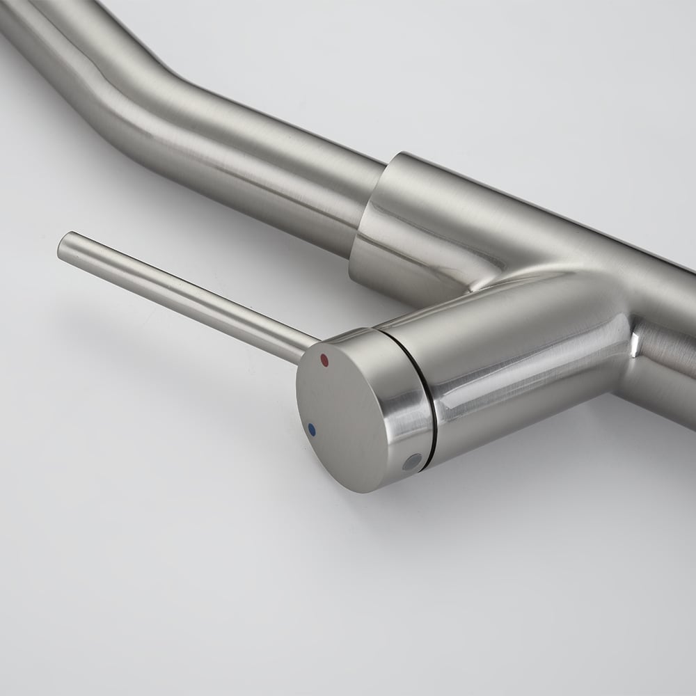 Monobloc Single Lever Handle Kitchen Tap Pull-out Spout in Brushed Nickel window image