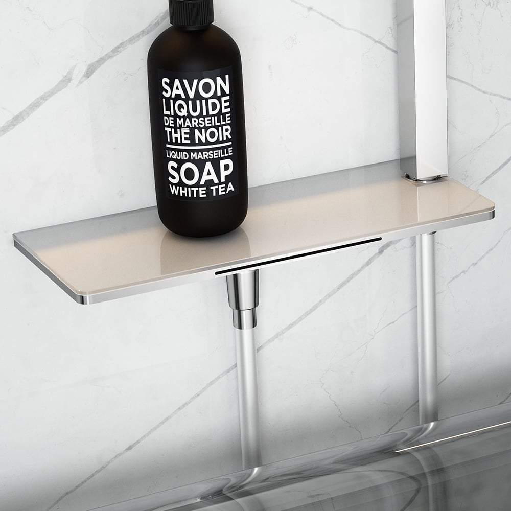 Wall Mounted Waterfall Bath Tap with Handshower Solid Brass in Chrome window image