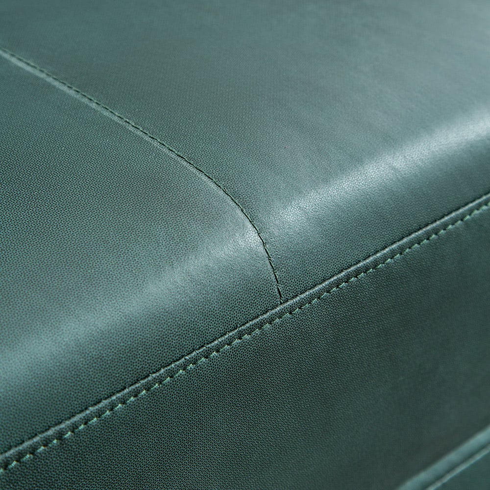 1360mm Leath-aire Sleeper Sofa in Green with Tight Back Convertible Sofa window image