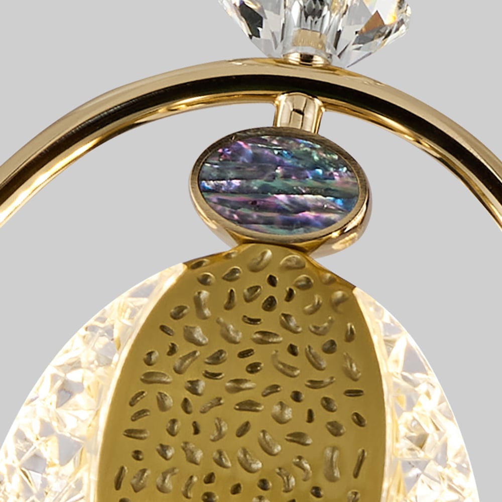 Lámpara de araña LED dorada moderna de 8 luces con cable ajustable para sala de estar y comedor Imagen de ventana