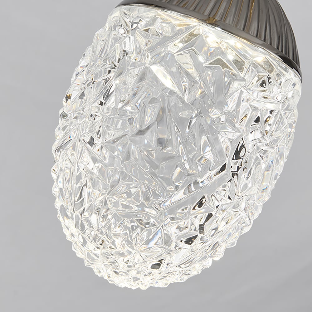 Lámpara de araña LED acrílica moderna de 12 luces en modo dorado de 3 colores para sala de estar y dormitorio Imagen de ventana