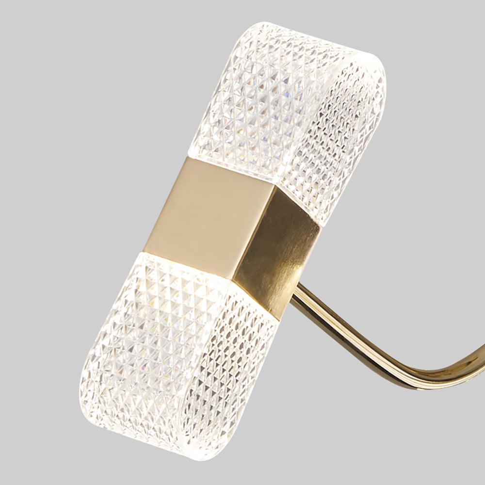 Moderne 8-licht acryl LED gouden spoetnik-kroonluchter voor woonkamer Vensterafbeelding