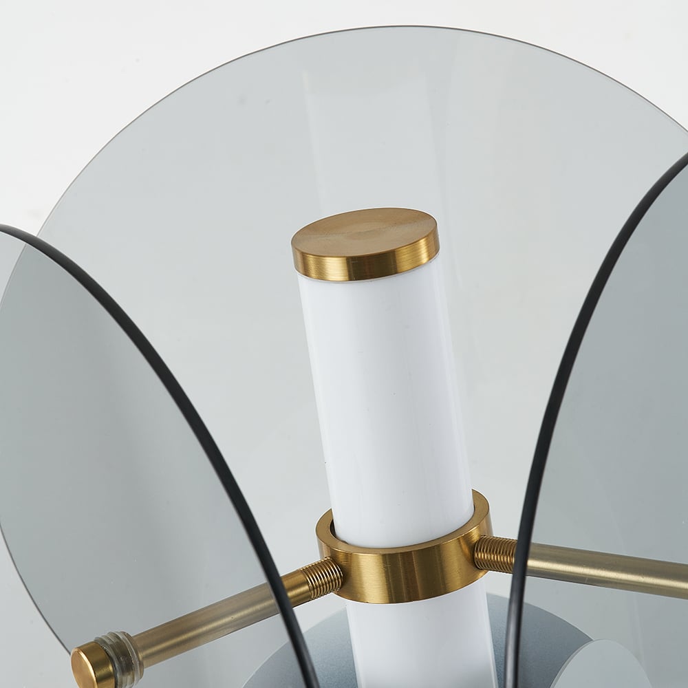 Unique White & Grey 1-Light Table Lamp with On / Off Switch window image