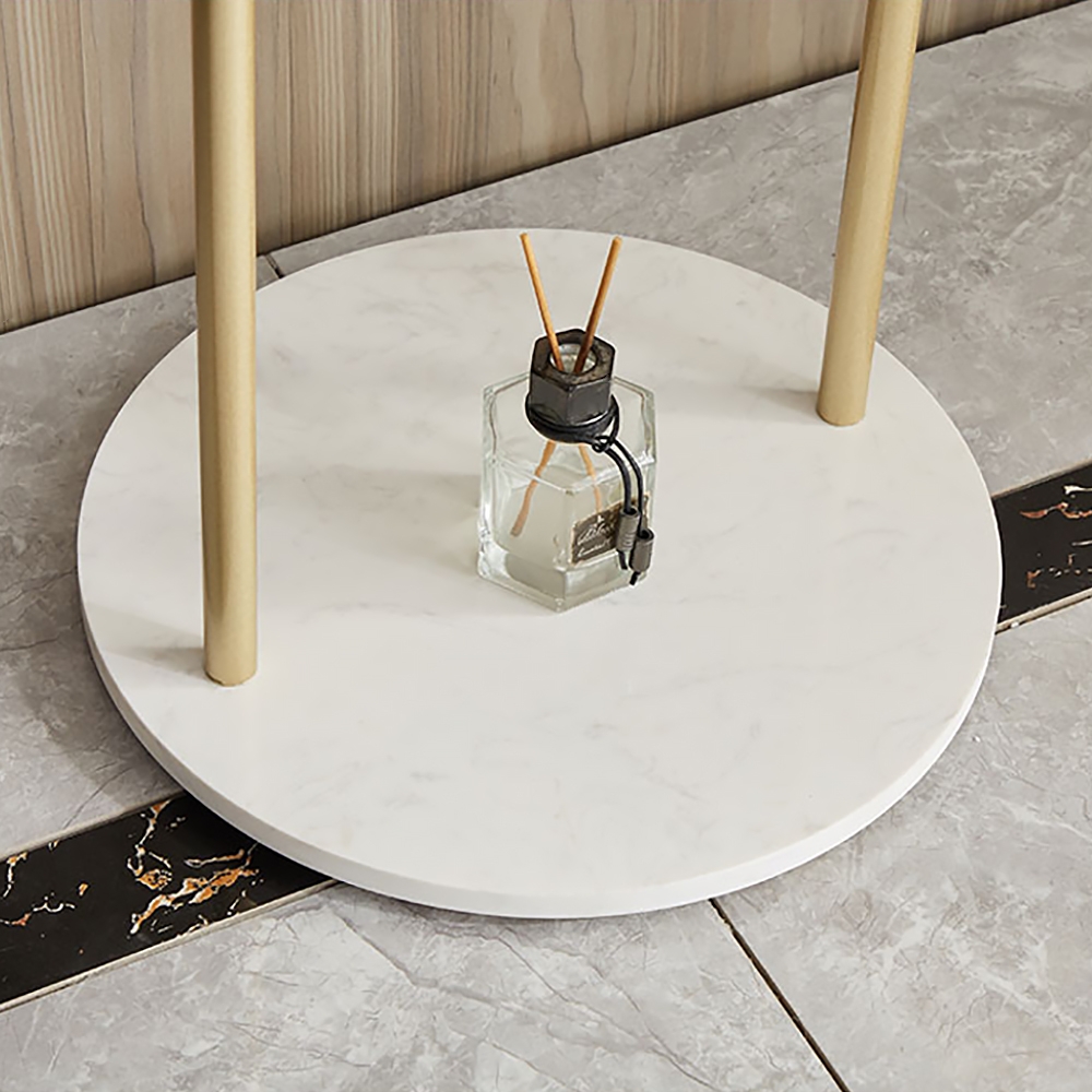 Modern Tall 3-Tiered Plant Stand Gold Metal Corner Planter Stand Indoor window image