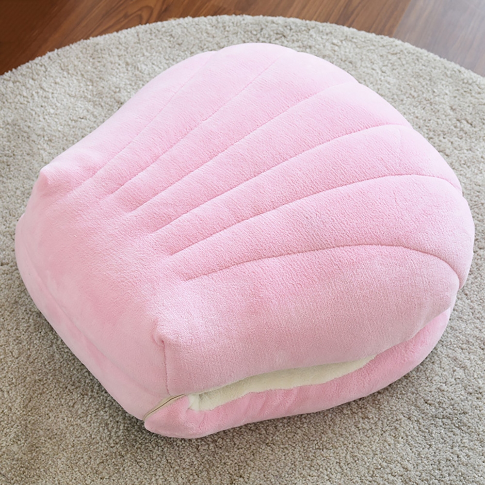 Upholstery Pink Kids Beanbag Kid Chair Shell Shape Fabric and Foam window image