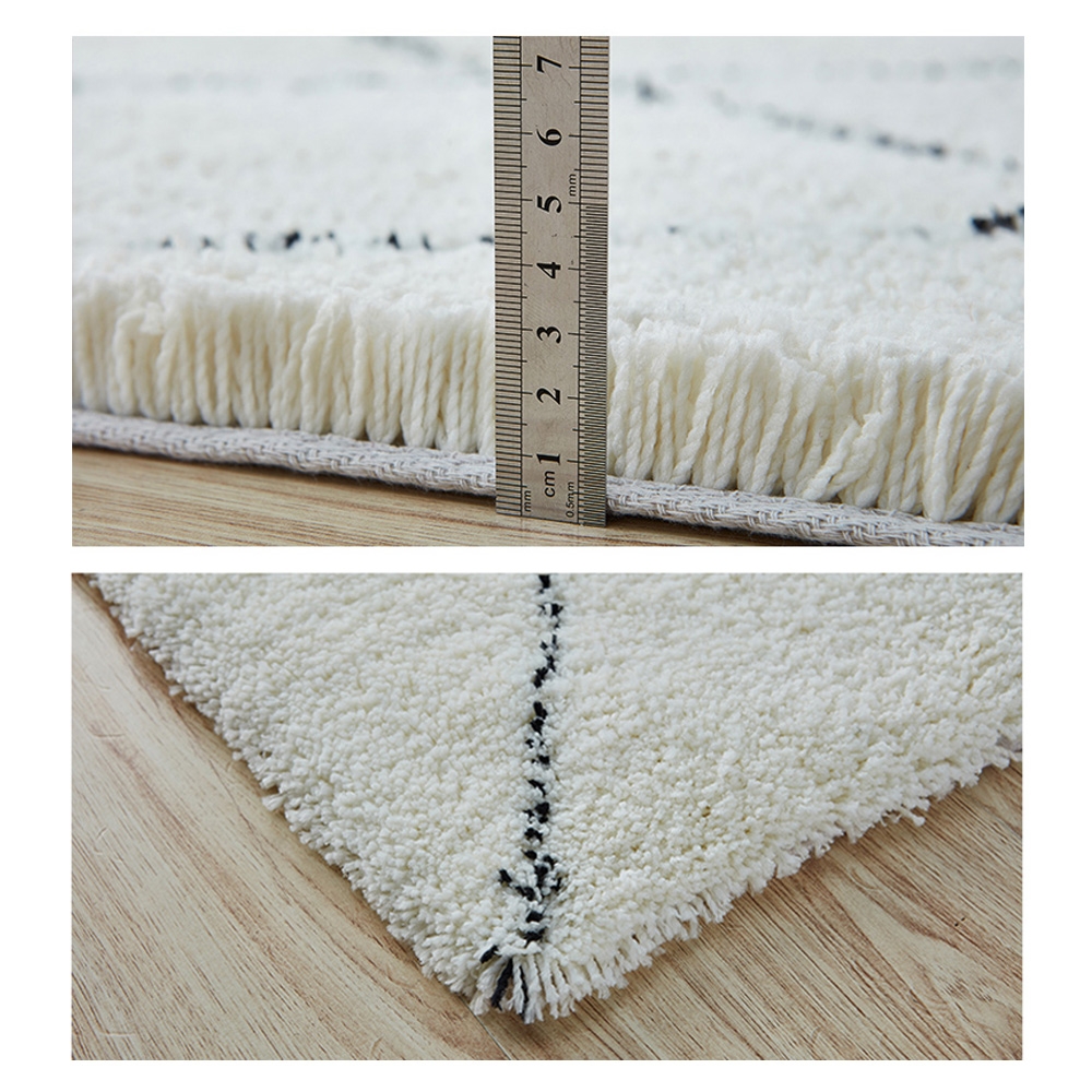 Black&White Geometirc Rug Rectangle Soft Indoor Area Rug 3'x5' window image