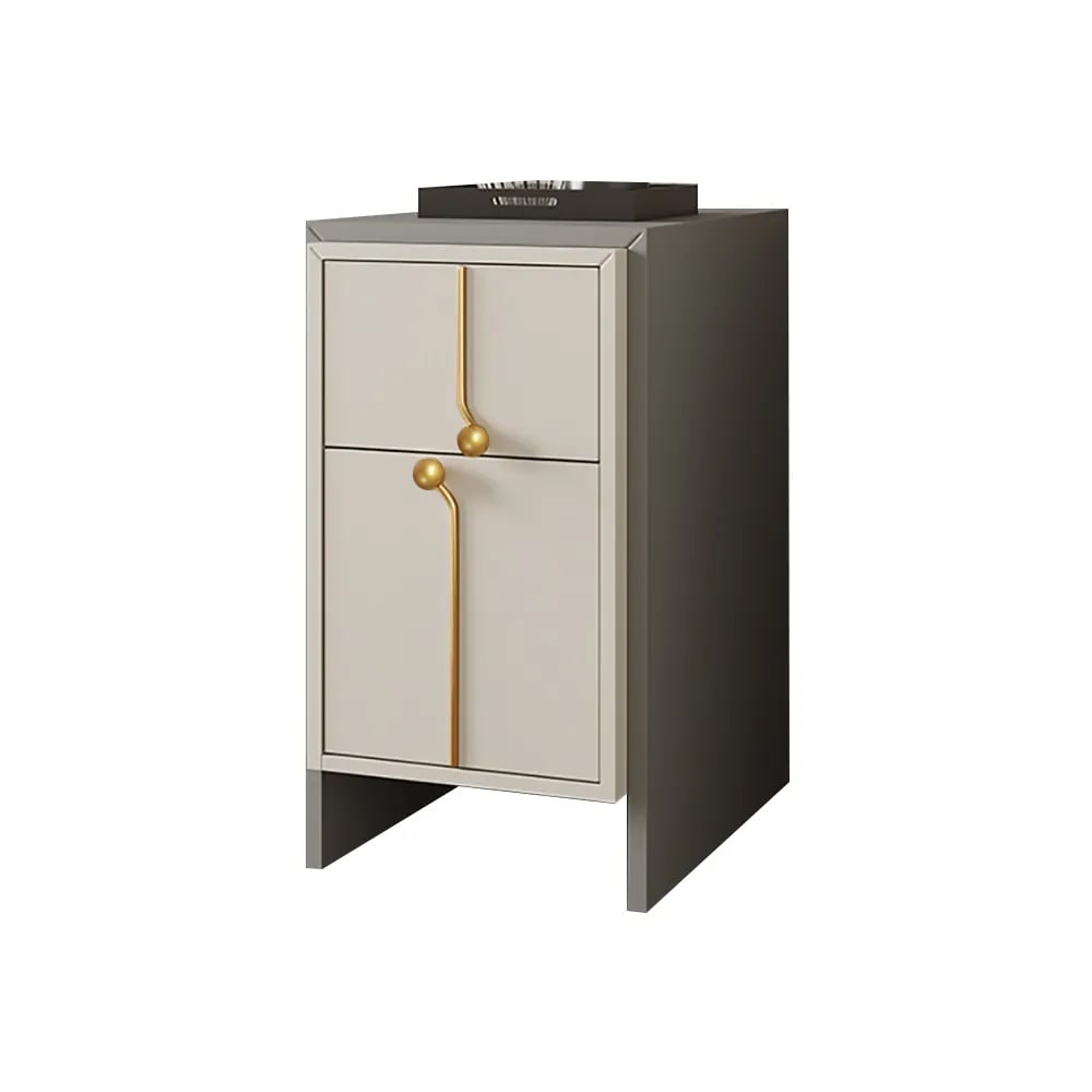 Post-modern Bedside Table with 2 Drawers Nightstand window image