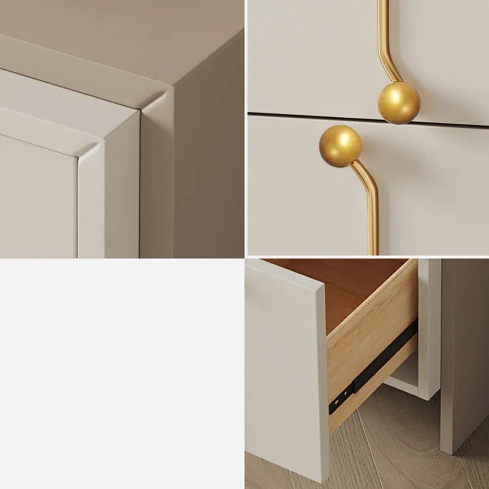 Post-modern Bedside Table with 2 Drawers Nightstand window image