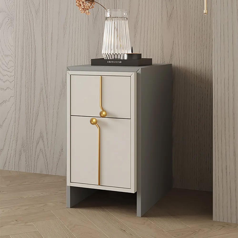 Post-modern Bedside Table with 2 Drawers Nightstand window image
