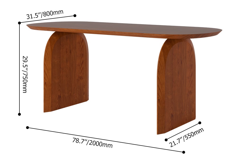 Tintica 2000mm Farmhouse Dining Table Solid Wood Top & Pedestals for 8 ...
