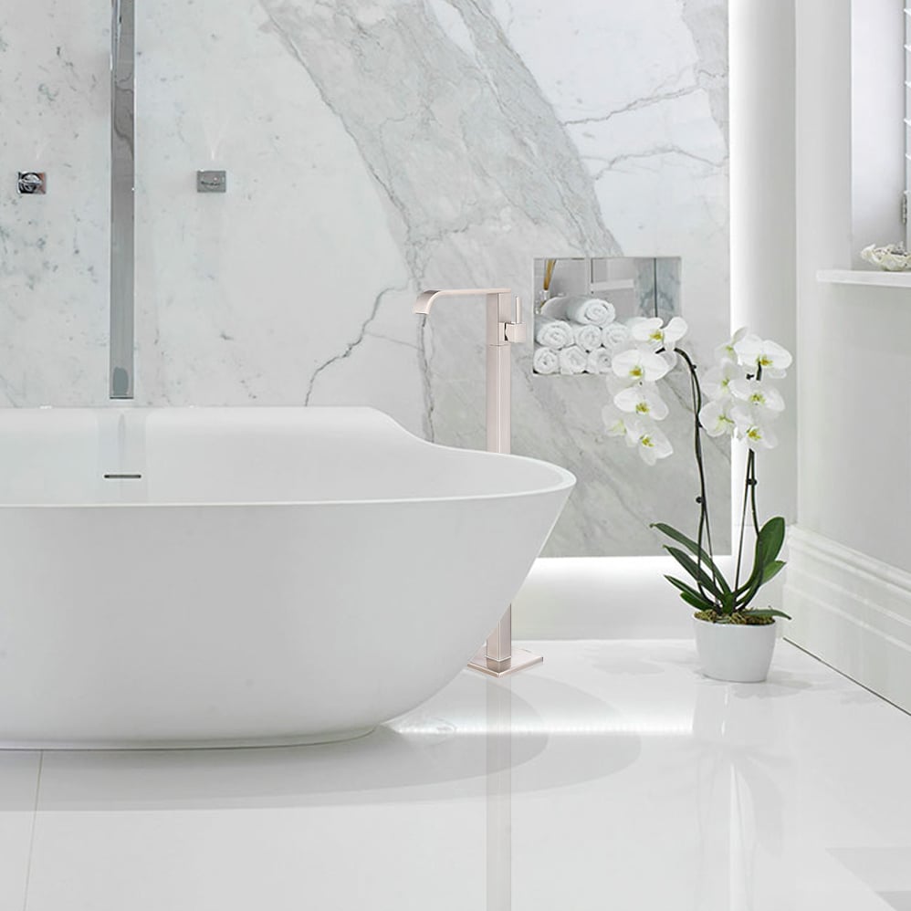 Dree Single Lever Tub Filler Spout Faucet in Brushed Nickel window image