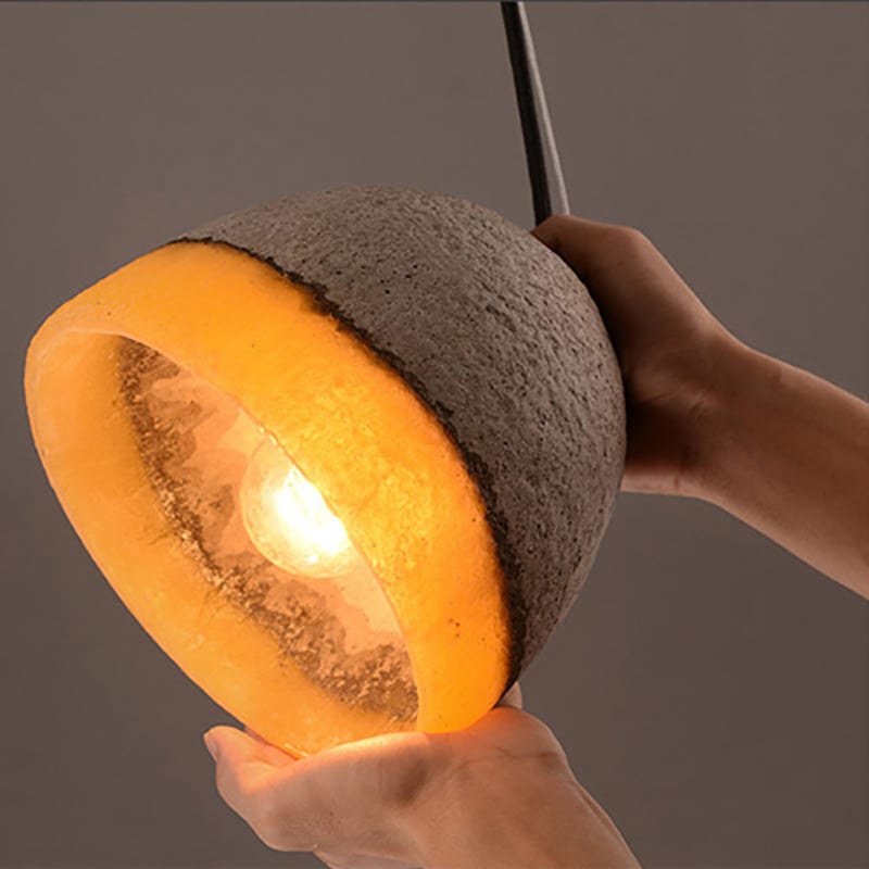 Loomier Mini 1-Light Pendant Light Concrete Light Shade window image