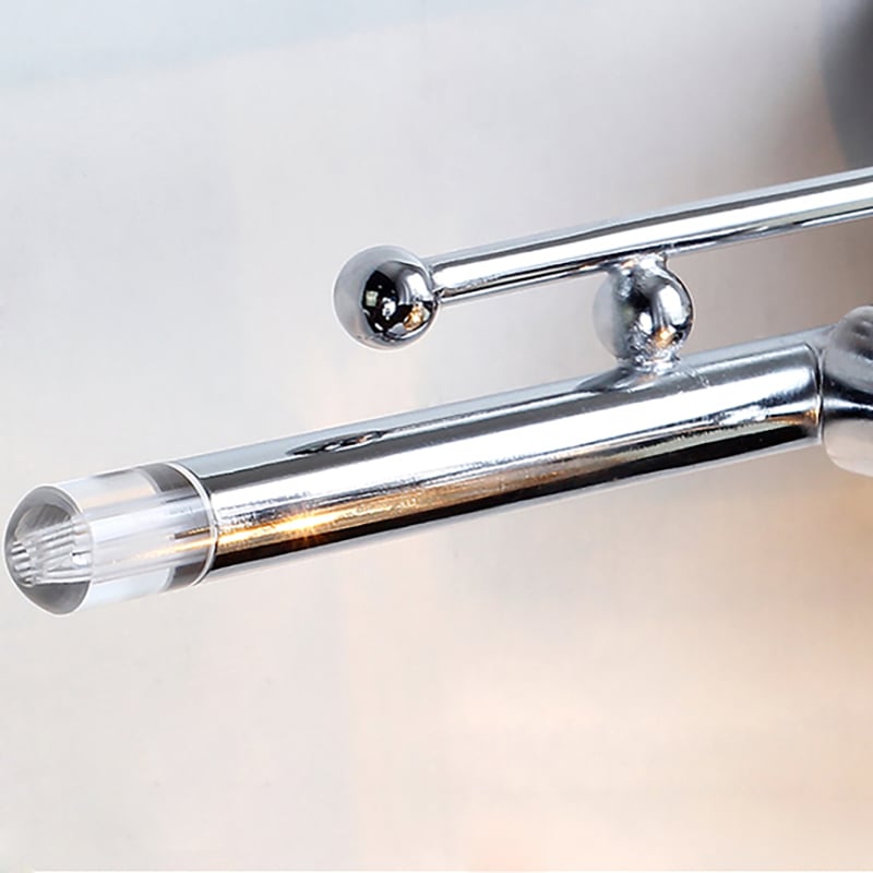 Onifer 4-Light Golden Clear Crystal Bath Vanity Light in Silver window image