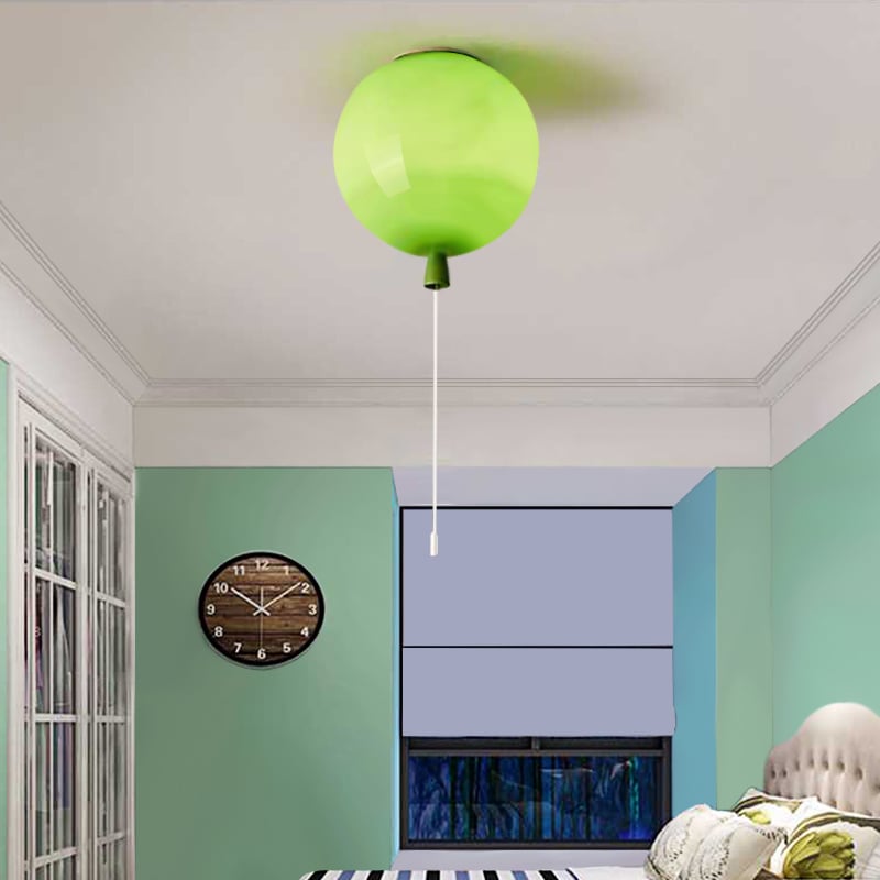 Modern Wall Sconce with Grenn Balloon Shaped Shade window image