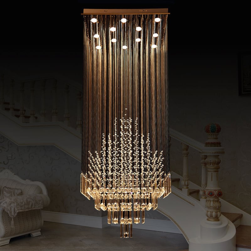 Spectacular 12-Light Square Clear Crystal Flush Mount Ceiling Light in Chrome window image