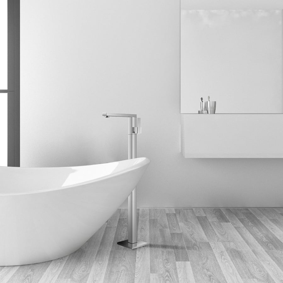 Dree Modern Freestanding Bathtub Filler Faucet in Chrome window image