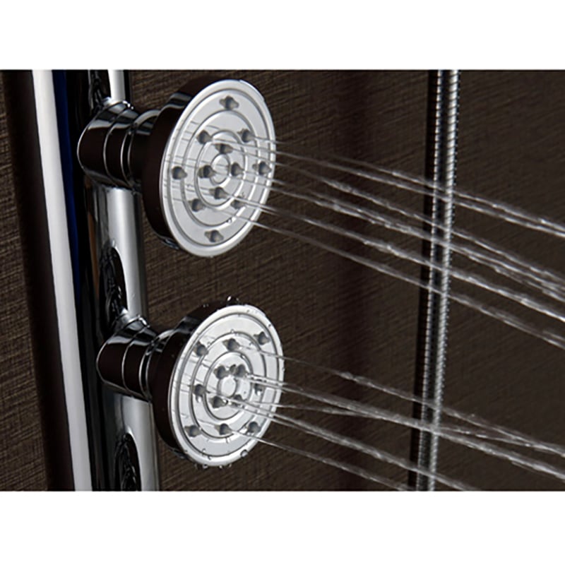 Modern Chrome Shower System with 4 Body Jet Sprays window image