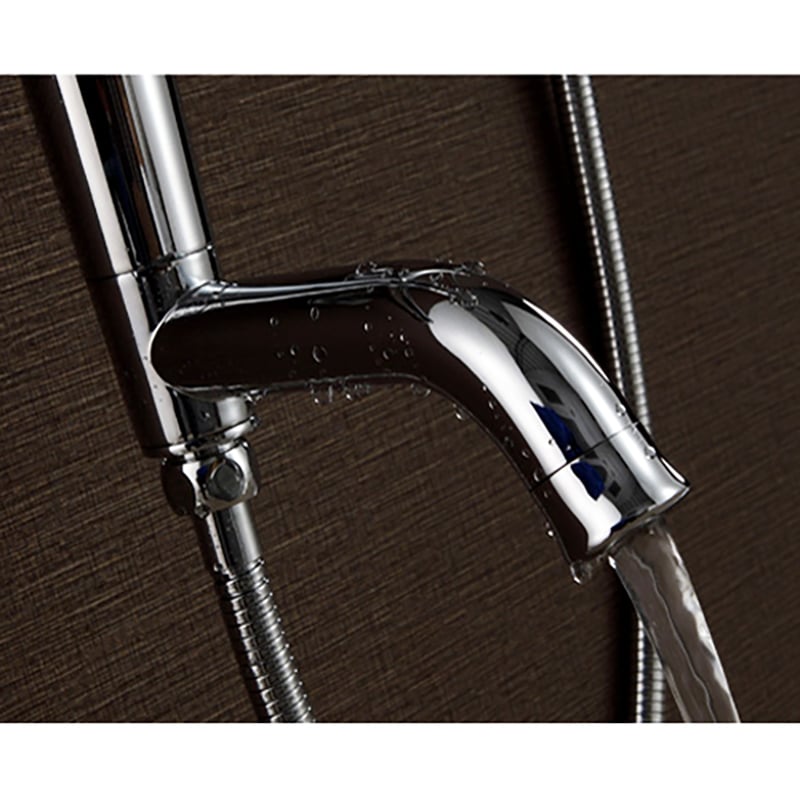 Modern Chrome Shower System with 4 Body Jet Sprays window image