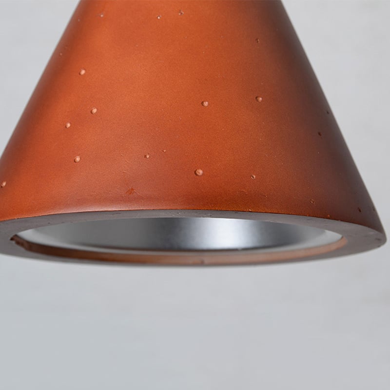 Modern 1-Light Resin Pendant Light with Concrete Look in Brick-Red window image