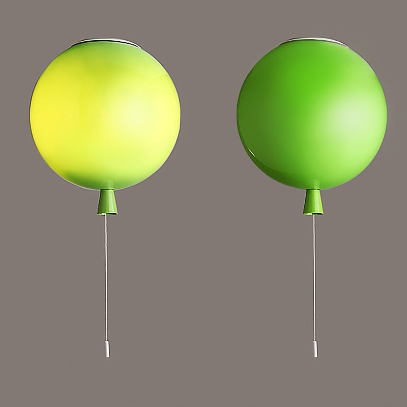 Modern Wall Sconce with Grenn Balloon Shaped Shade window image