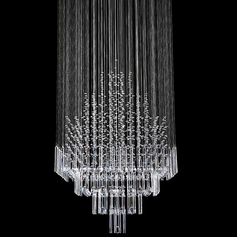 Spectacular 12-Light Square Clear Crystal Flush Mount Ceiling Light in Chrome window image