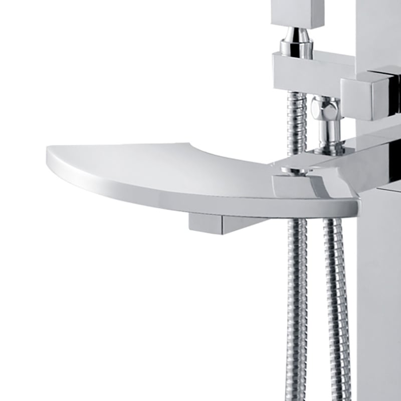 Fantasia Chrome Waterfall Clawfoot Tub and Shower Filler window image