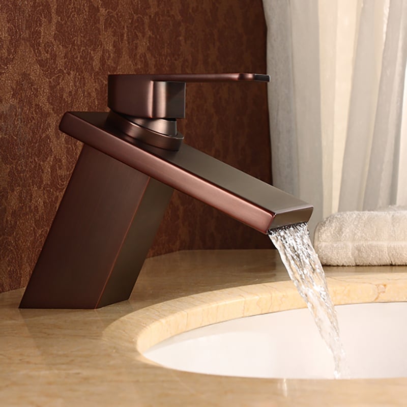 Kenz Waterfall One Hole ORB Bathroom Sink Faucet window image