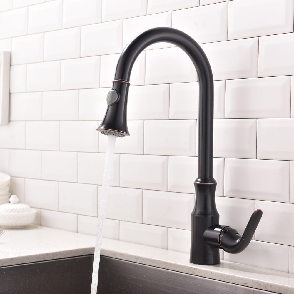 Ethan Contemporary Dual Pull-Out Sprayer 1-Hole Kitchen Faucet with Single Handle window image