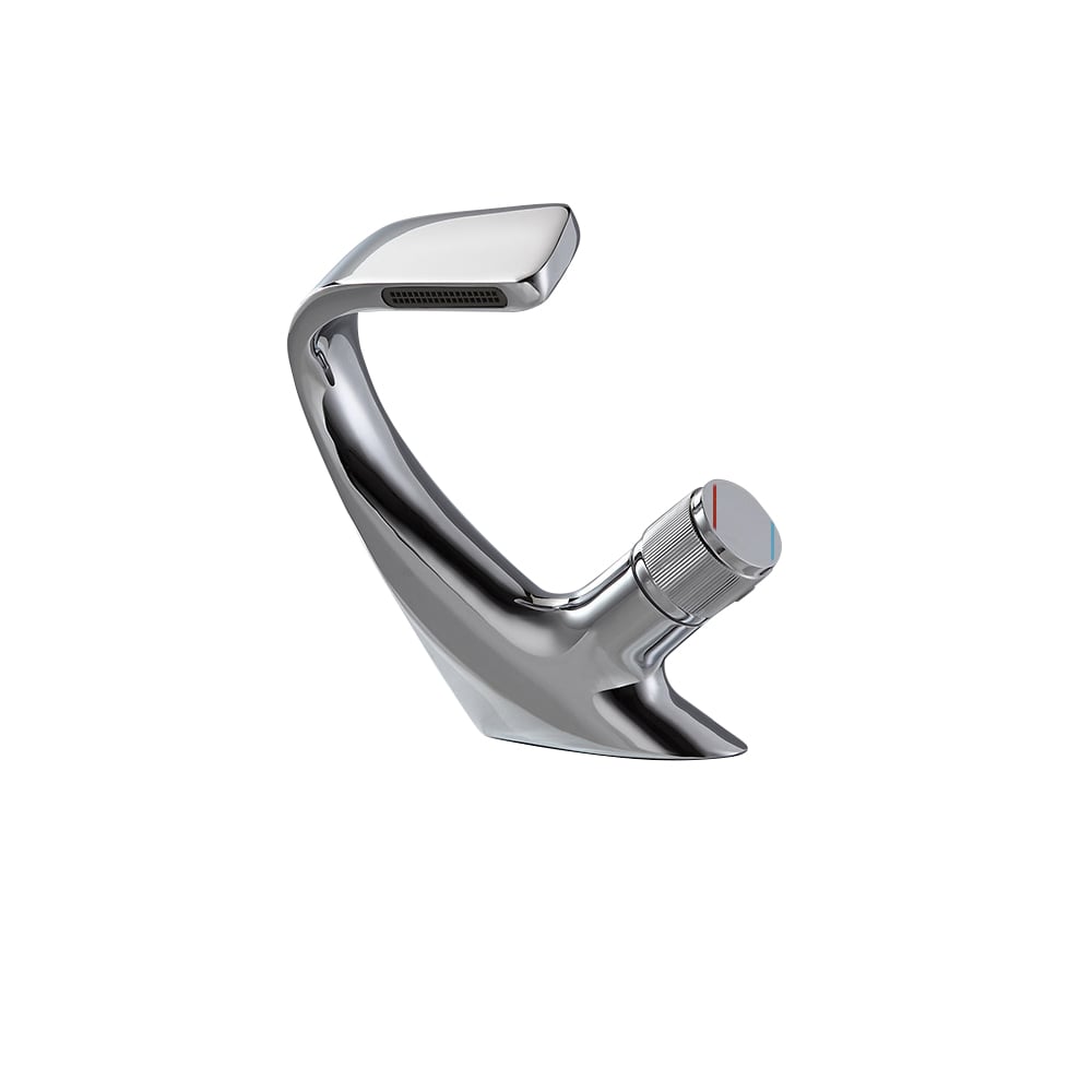 Contemporary Creative Single Handle 1-Hole Waterfall Bathroom Sink Faucet