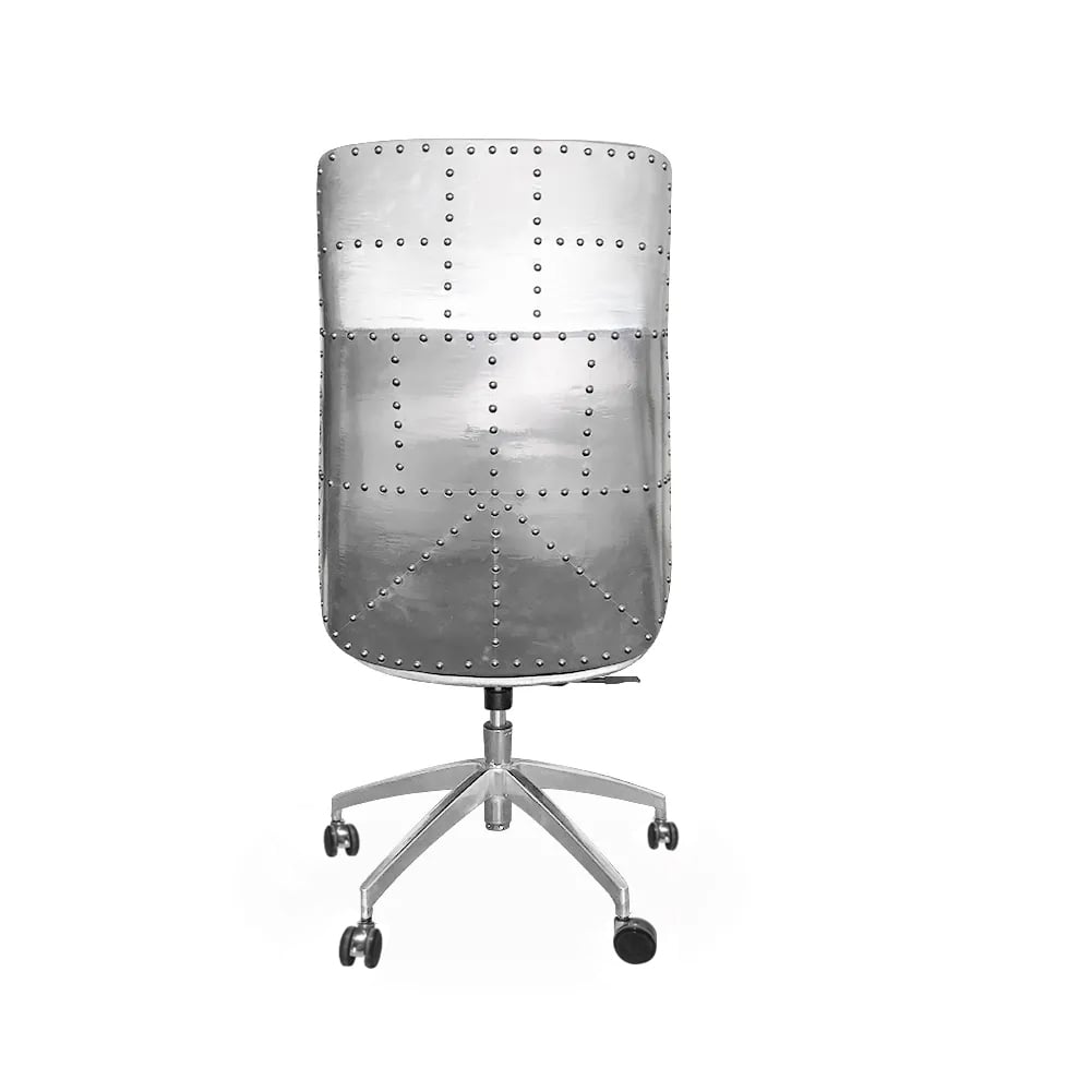 Leath-Aire Executive Chair Upholstered Office Chair with Aluminum Veneer window image