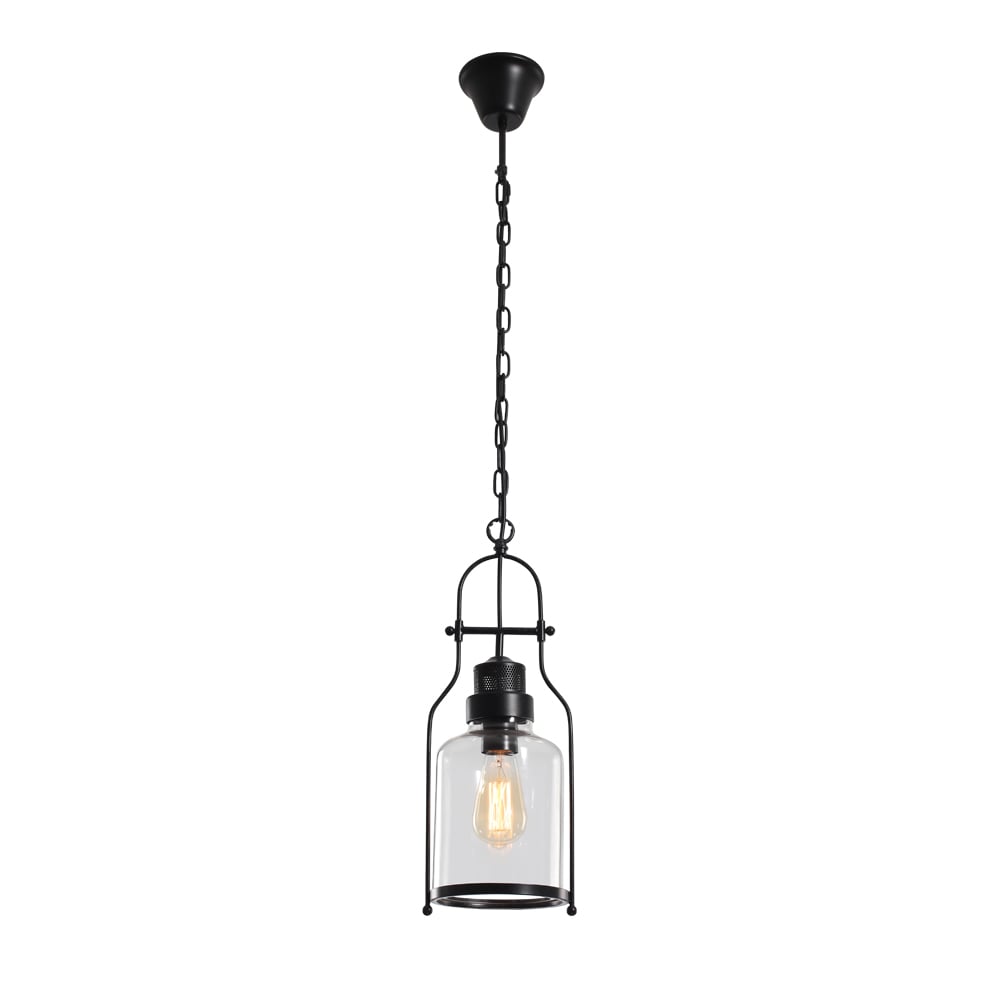 Tarrice Industriel Loft Applique Mural Lanterne en Métal Rouille Verre Transparent image de fenêtre