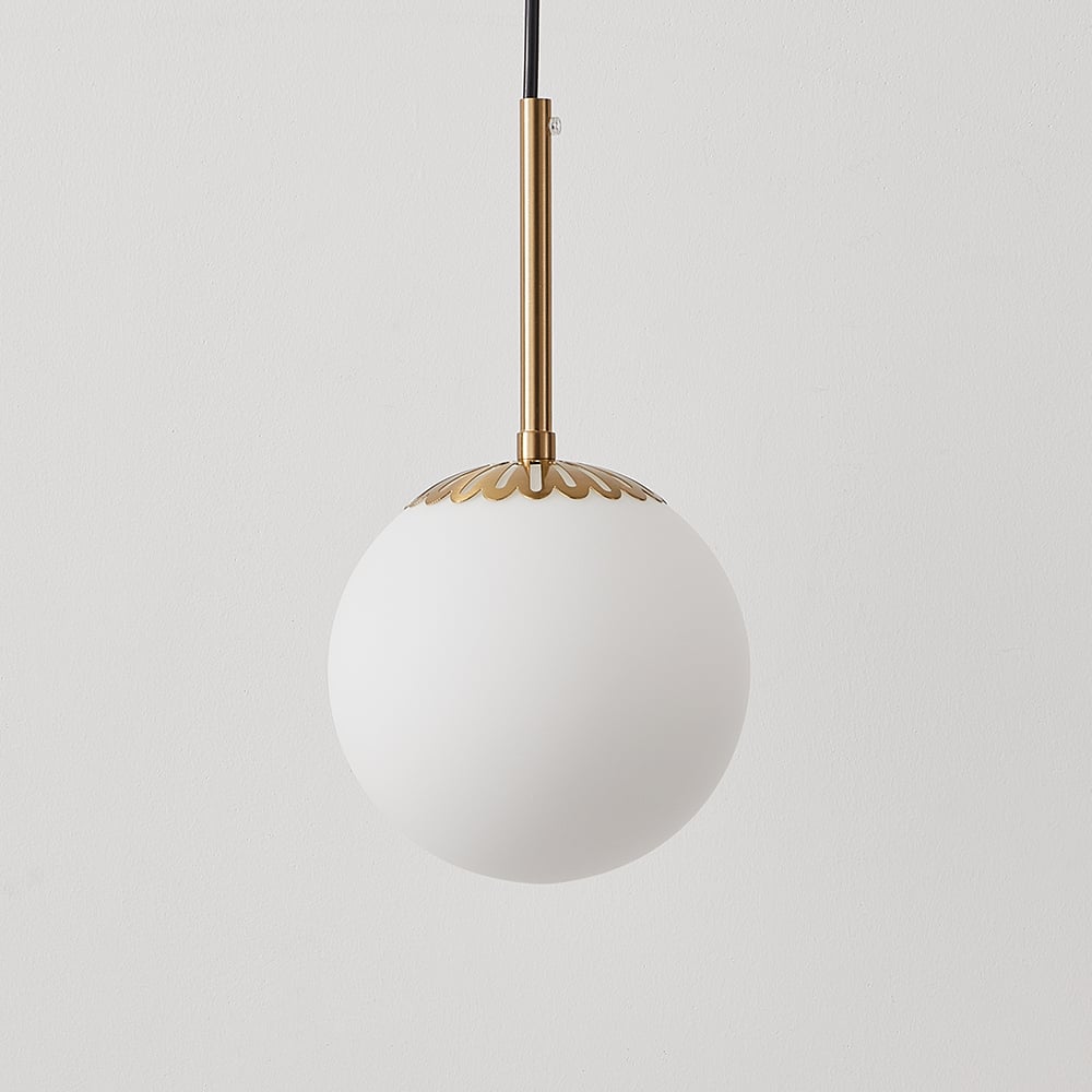 Modern Gold Globe 1-Light Indoor Pendant Light window image