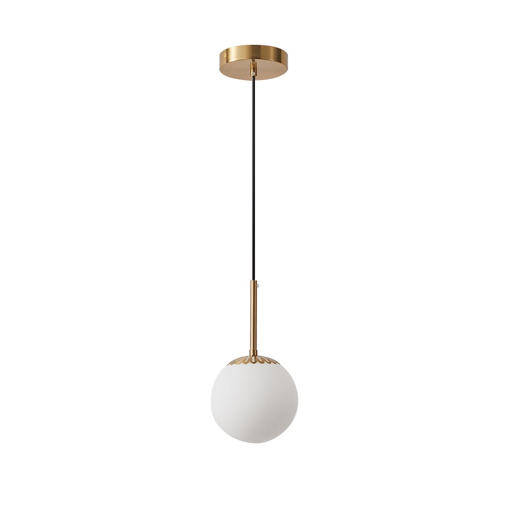 Modern Gold Globe 1-Light Indoor Pendant Light window image