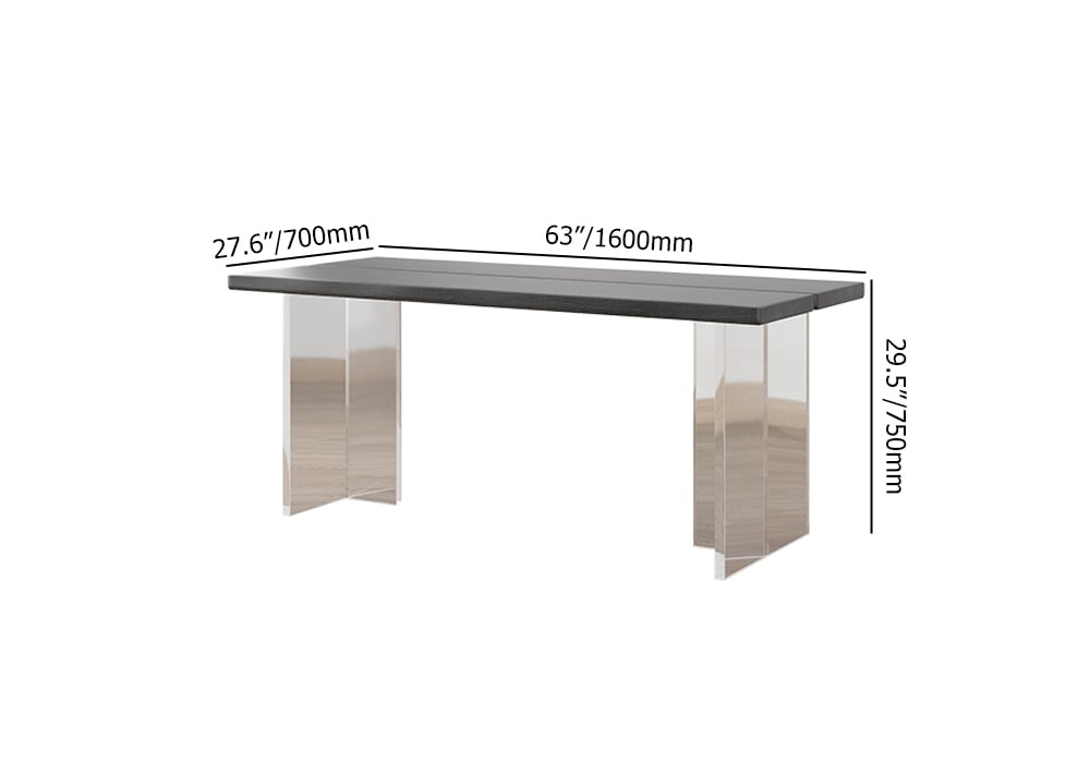 1600mm Table de Salle à Manger Flottante Noir Moderne Poids, dimensions, image