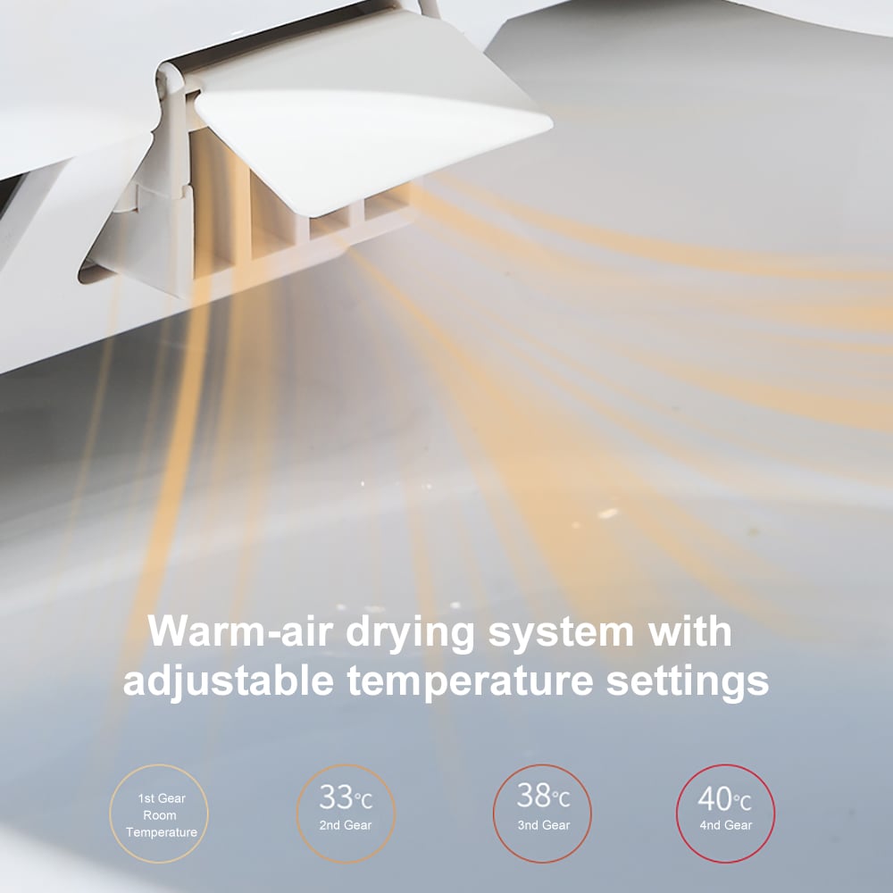 Modern Smart One-Piece 1.27 GPF Floor Mounted Elongated Toilet and Bidet with Seat window image