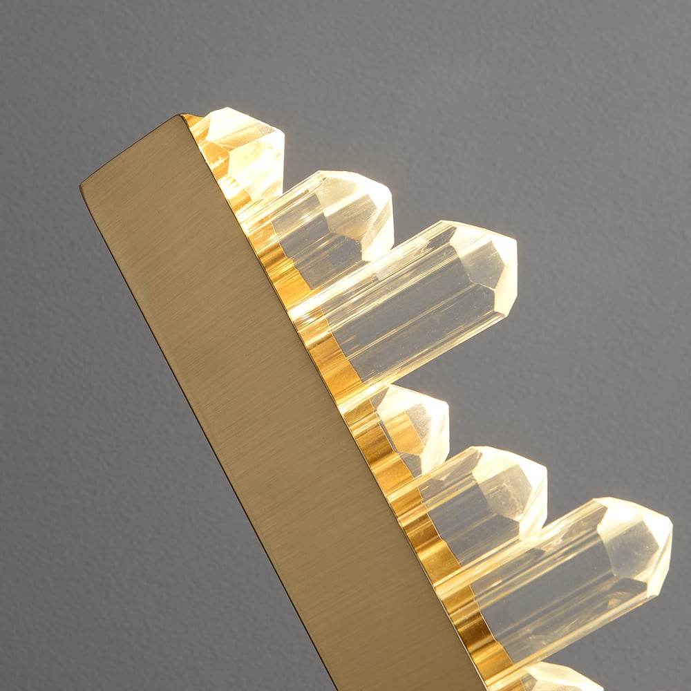 Modern LED Table Lamp in Gold Geometric Desk Bedside Lamps for Living Room window image