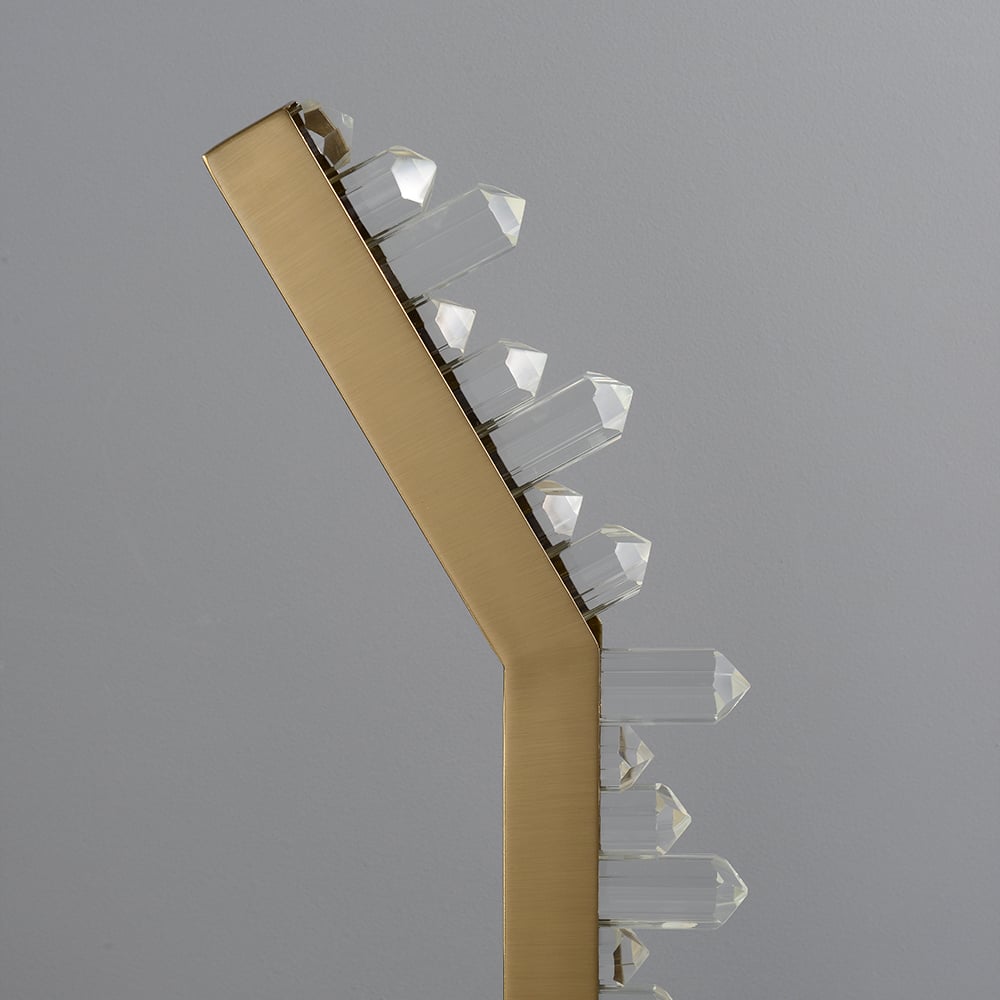 Modern LED Table Lamp in Gold Geometric Desk Bedside Lamps for Living Room window image