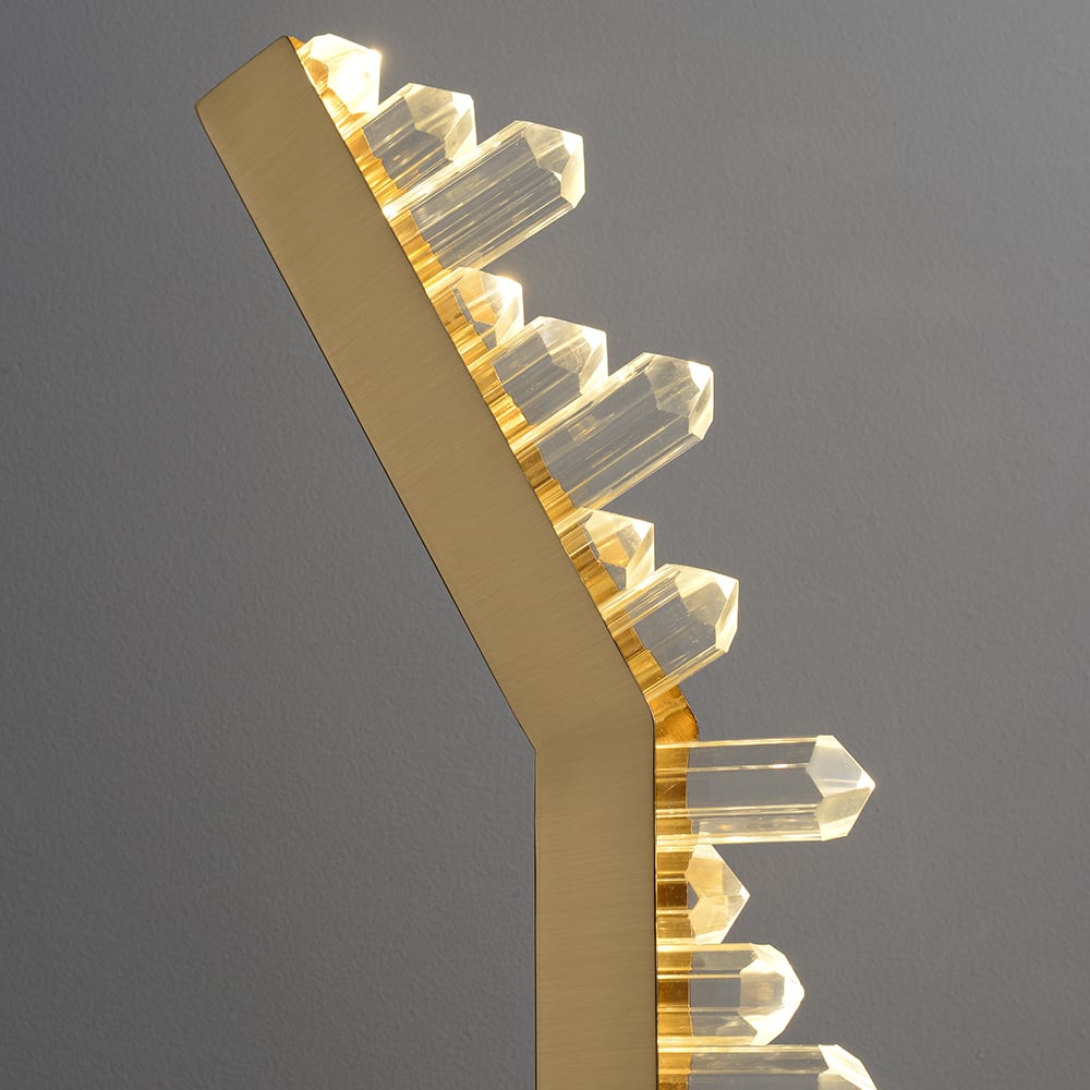 Modern LED Table Lamp in Gold Geometric Desk Bedside Lamps for Living Room window image