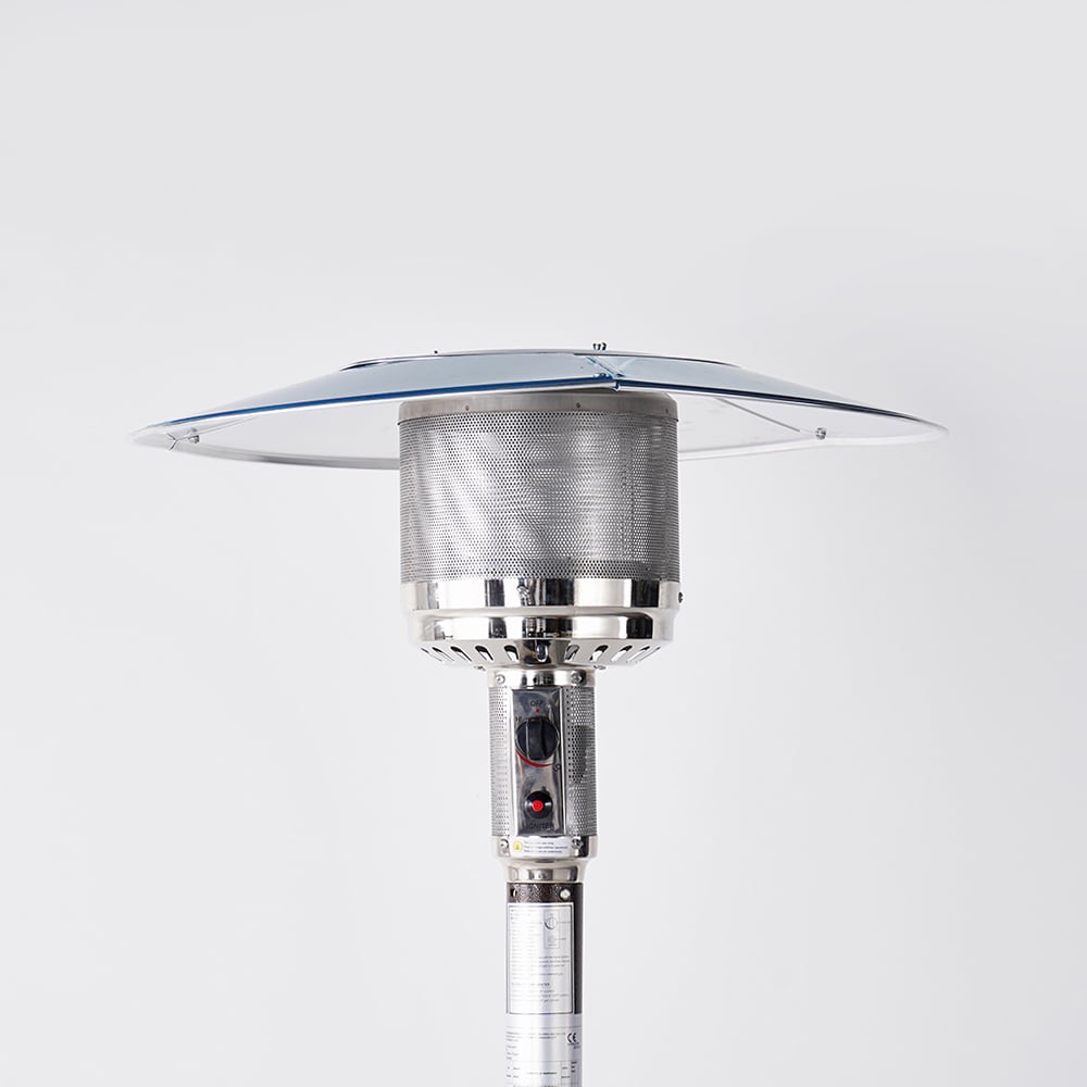 Propane Outdoor Heater 4,6000BTU Portable Patio Gas Heater with Wheels in Brown window image