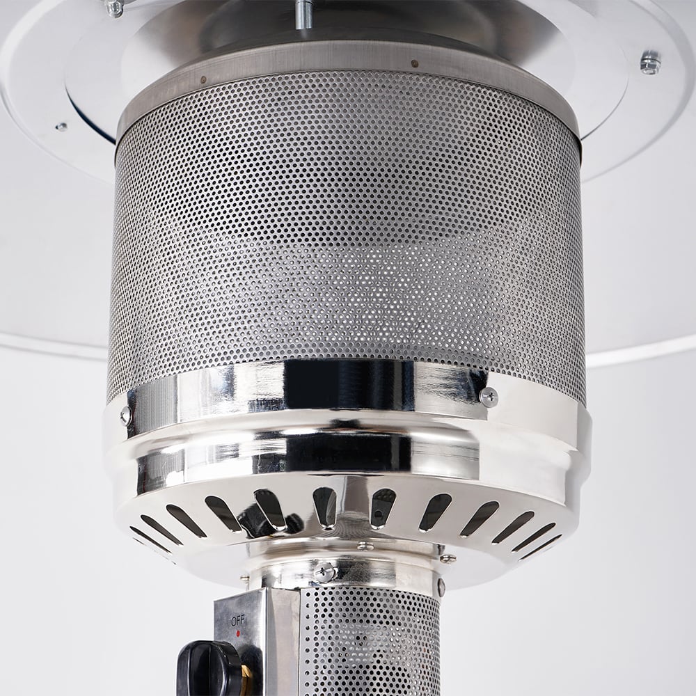 Propane Outdoor Heater 4,6000BTU Portable Patio Gas Heater with Wheels in Brown window image