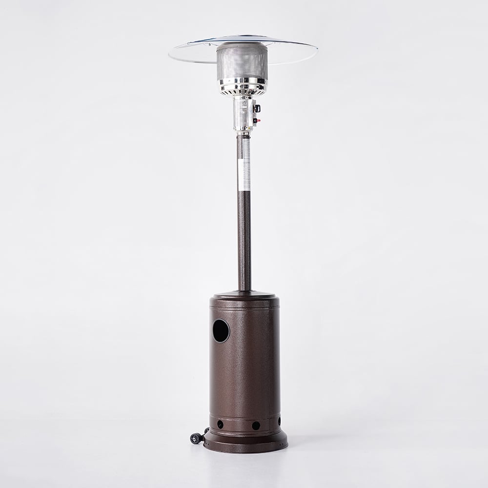Propane Outdoor Heater 4,6000BTU Portable Patio Gas Heater with Wheels in Brown window image