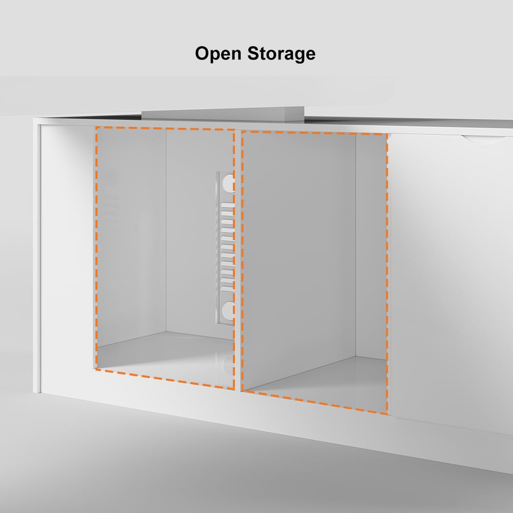 Modern White Large L-Shape Executive Desk & Swivel Chair Set (1800mm) window image