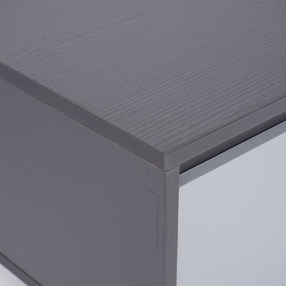 Mueble TV Fero extensible con 3 cajones de 200 cm en color gris imagen de ventana