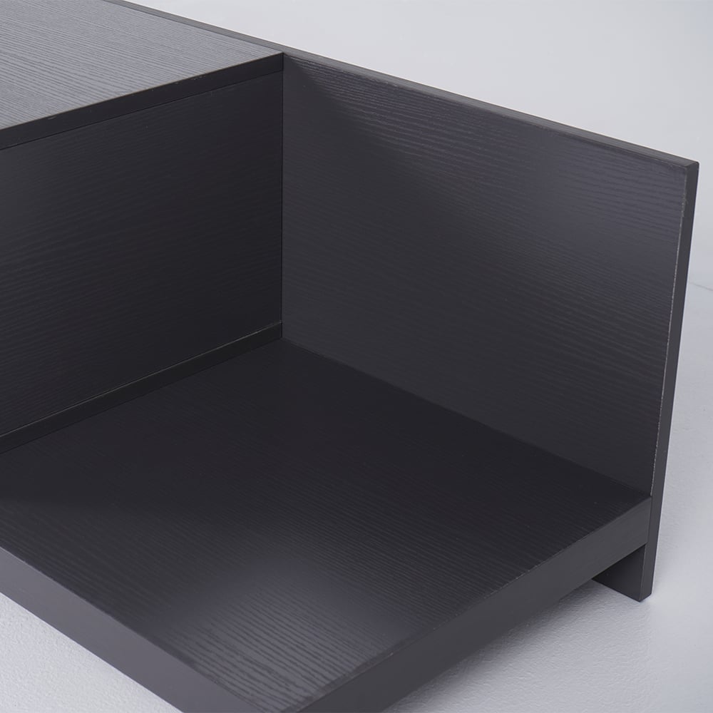 Mueble TV Fero extensible con 3 cajones de 200 cm en color gris imagen de ventana