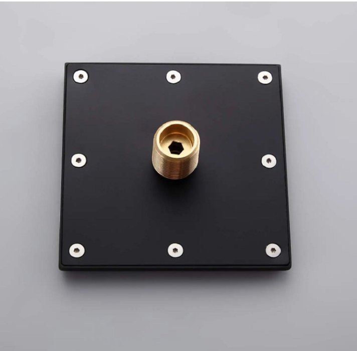 25-Nozzle Single-Function Square Shower Matte Black window image
