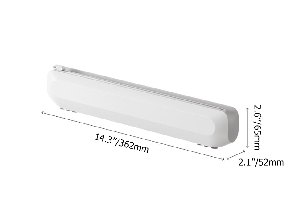 Cling Film Cutter Magnetic Cling Film Box Plastic Wrap Dispenser with Slide Cutter weights dimensions image