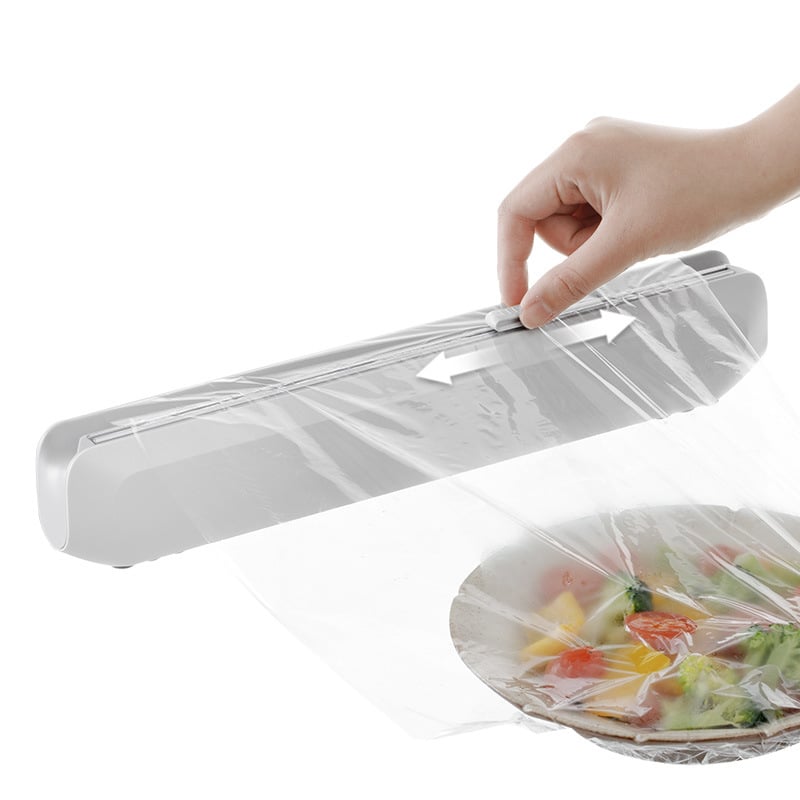 Cling Film Cutter Magnetic Cling Film Box Plastic Wrap Dispenser with Slide Cutter window image