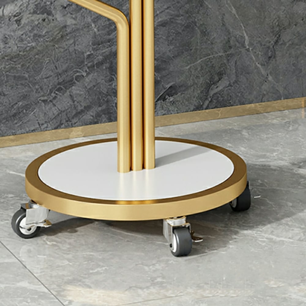Luxury Contemporary Rock Slab Standing Plant Stand in Gold window image