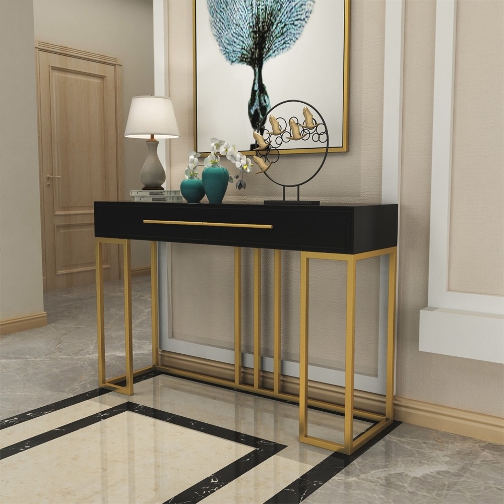 800mm Modern Rectangular Console Table with MDF Top window image